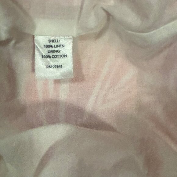 J.Jill Womens Sleeveless Tropical Print Dress Size 14 Pink & Orange Linen - Picture 7 of 7